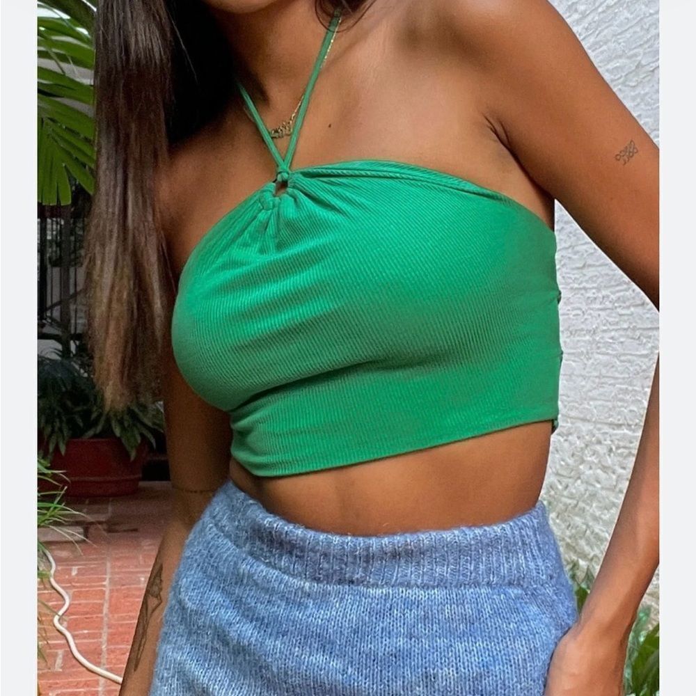 Princess Polly Vibrant Green Matilda Crop Top NWT
